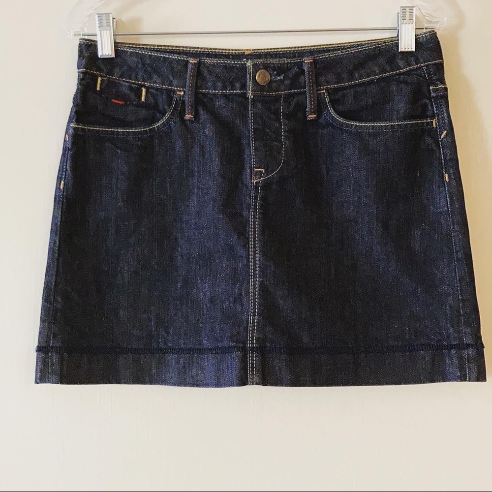 Banana Republic Dark Wash Stretch Jean Skirt
